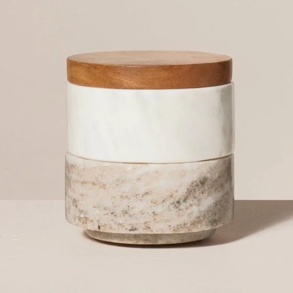 3 pc Marble Stacking Salt & Pepper Cellar Hearth & Hand with Magnolia