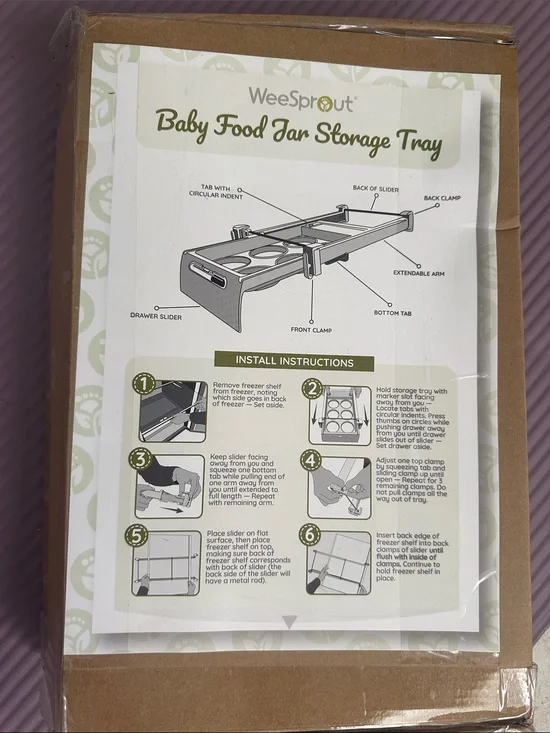 WeeSprout Baby Food Jar Storage Tray