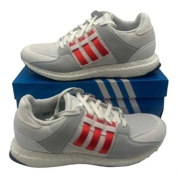 Adidas EQT Support‎ Running Shoes Mens Sz 8 Gray/White/Orange Sneakers BY9532