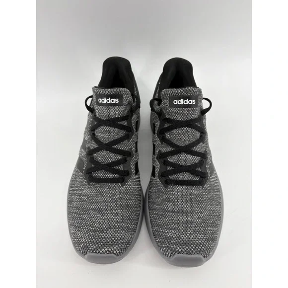 Adidas Cloudfoam Lite Racer BYD, Gray/Black Knit Running Shoes, Men 8.5