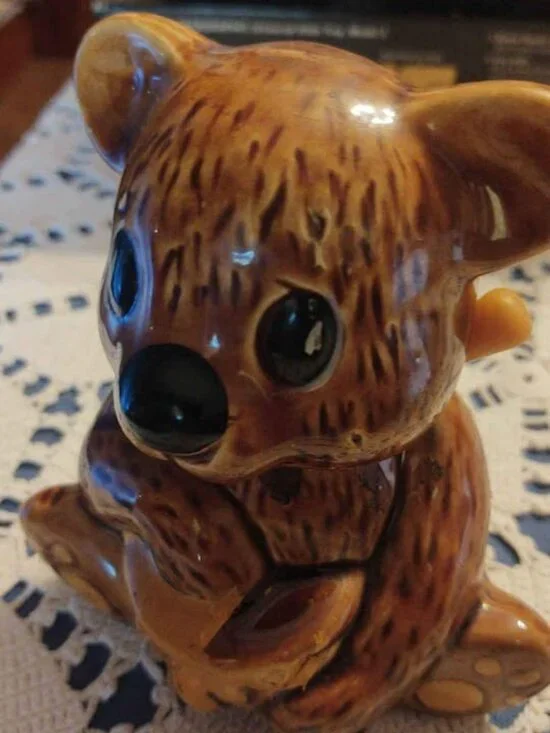 Vintage Ceramic Bear Honey Pot Jar 5.5