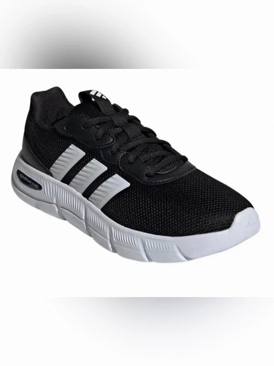 Adidas Men’s Cloudfoam Flex Laces Athletic Sneakers Black White Size 10.5 M US