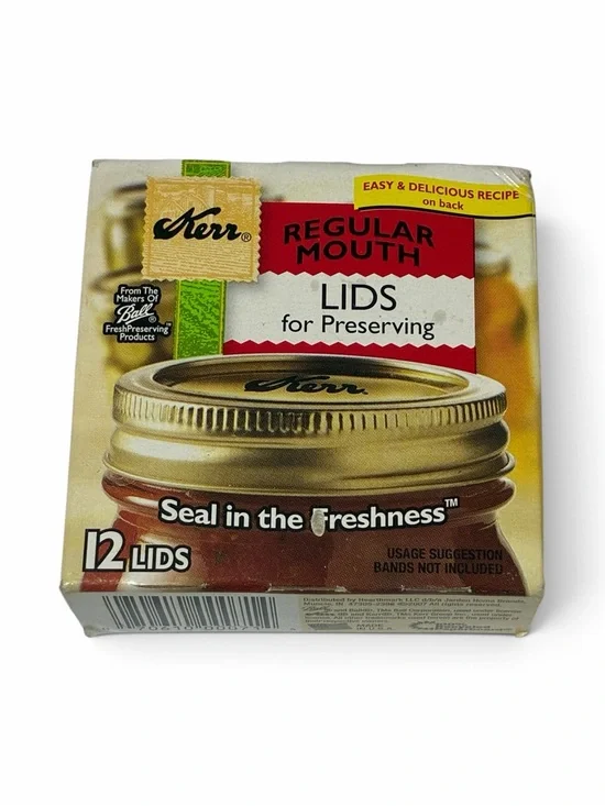 Vintage Kerr Regular Mouth Canning Lids 12 Count 2007 Mason Jar Preserving New