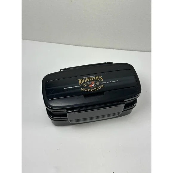 Righteous Aristocratic Two-Tier‎ Bento Box FI-3057 Black Lunch Container A-6