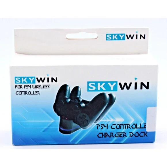 Sky Win PS4 Dual Controller‎ Charger Stand Dock SW-PSCD1 Tested LED