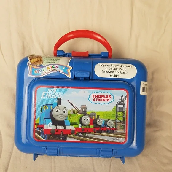 Thomas Train & Friends Lunch Box Kids Blue Like New thermos food stay Pecoware