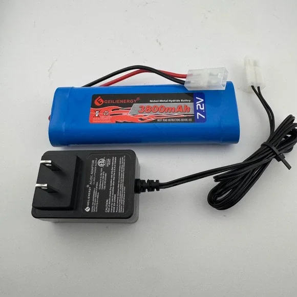 Geilienergy 7.2V 3800mAh NiMH Battery Pack with AC Adapter Charger RC Hobby Blue