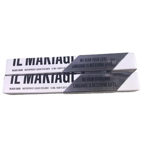 IL MAKIAGE Black Card Waterproof Liquid Eyeliner‎ Make-up Sale is for (2) NWB