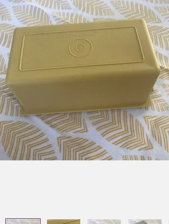 Vintage Tupperware Single-Stick Butter Dish from 1970s Top Bottom 2 Piece Vtg