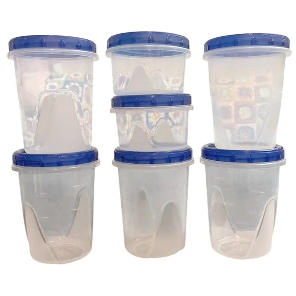 7 Ziploc Twist 'n Loc Med Round 1 Qt/32 Oz/4Cup Containers & Lids Sm‎ 8oz/2cup