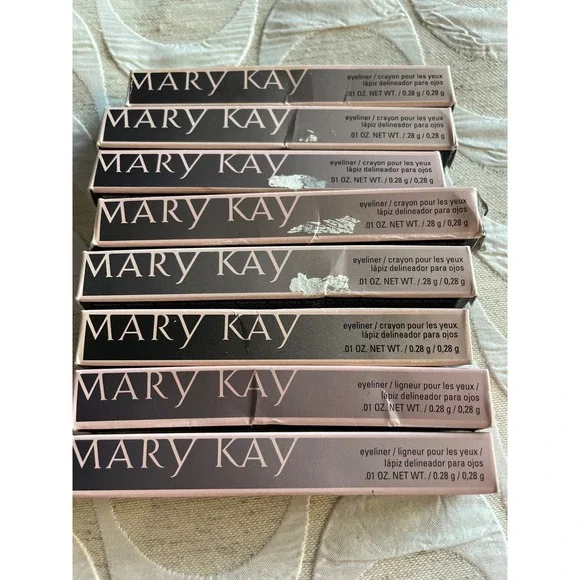 Mary‎ Kay Eyeliner Pencil Lot of 8 Black Brown Navy Jade Amethyst Violet Denim