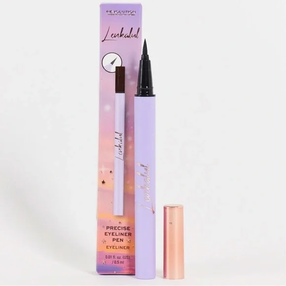 Revolution x Lenkalul Precise Eyeliner Pen Black Liquid Felt Tip 0.5ml‎ NEW
