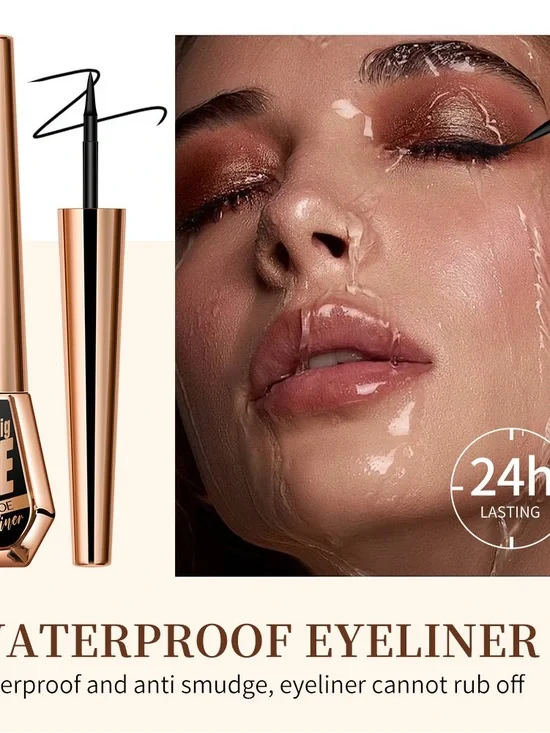 Waterproof Liquid Eyeliner – Long-Lasting Black Precision