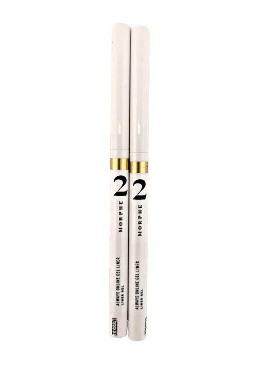 2x Morphe Gold Shimmer Gel Eyeliner w/ Built in Sharpener GOLD RUSH