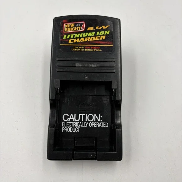 New Bright R/C 6.4V Lithium Ion Battery‎ Charger Black RC Toy Car Replacement