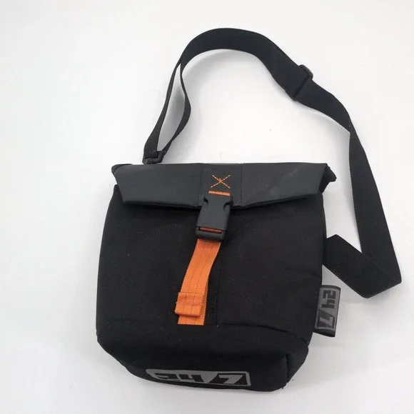 24/7 Traffic Collection Camera Bag - Small Holster Case Black Orange Webbing