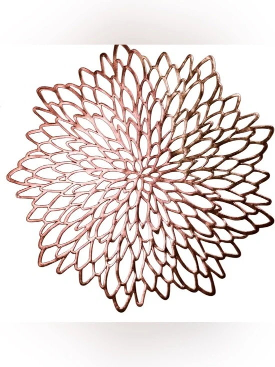 Rose Gold metallic 18 vinyl placemats used
