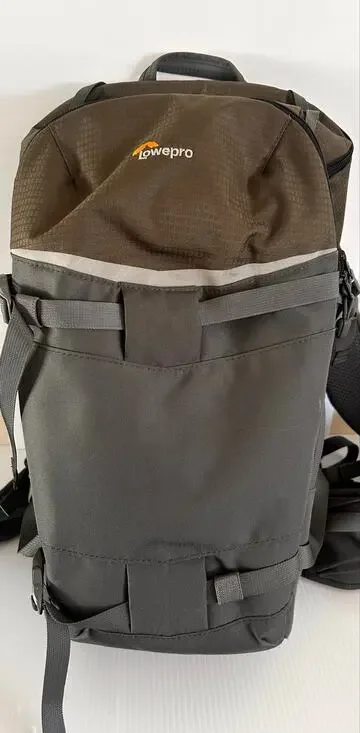 Lowepro Flipside Trek BP 450 AW DSLR Camera Hiking Backpack Gray Green