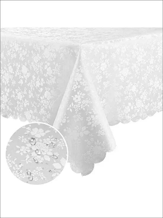 Waterproof Heavy Duty Vinyl Tablecloth 60x84 Rectangle