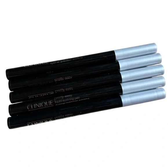 Clinique Pretty Easy eyelining pen eyeliner 01 black LOT 5 bundle New Unused