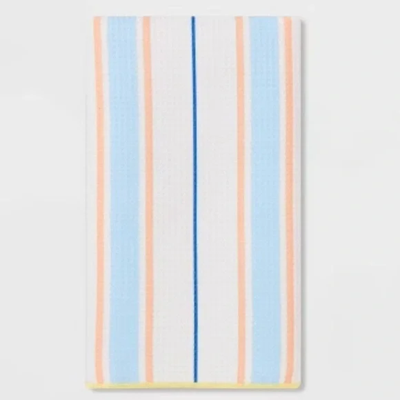 Room Essentials Everyday Striped Pastel Kitchen Towel Hand towel new without tag