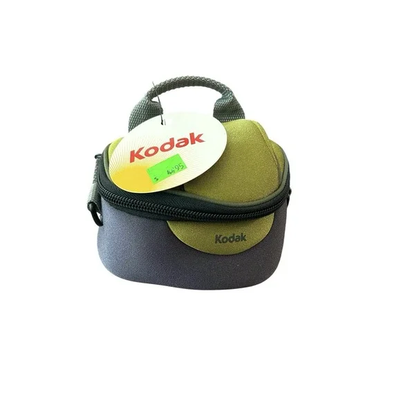 NEW Kodak Venture Digital Camera Bag & Strap Green Gray Travel Vacation Retro‎