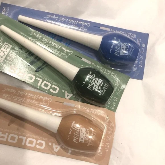 3pack Metallic liquid eye liner in champagne, forest green‎ & twilight blue new