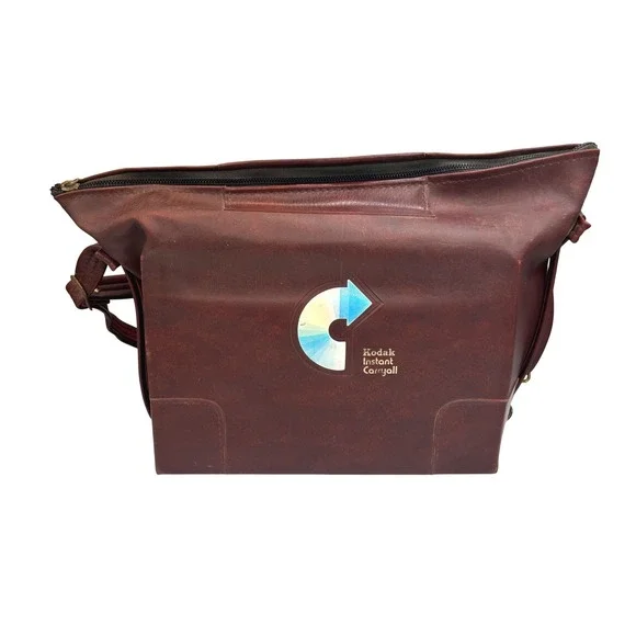 Vintage Kodak Instant Carryall‎ Camera Bag Brown Faux Leather Shoulder Bag Retro