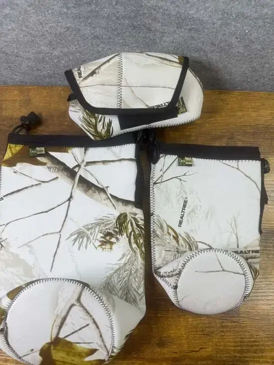 LensCoat Realtree AP Snow Neoprene Lens Pouches and Accessories Set
