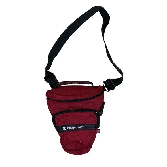 Tamrac Red‎ Padded Camera Bag DSLR Mirrorless Lens Travel Carry Case Vintage 8x7