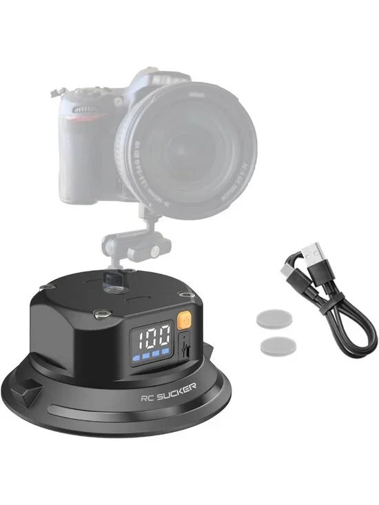 4.5” Electric Suction Cup Camera Mount - Heavy-Duty Car Mount for Stability