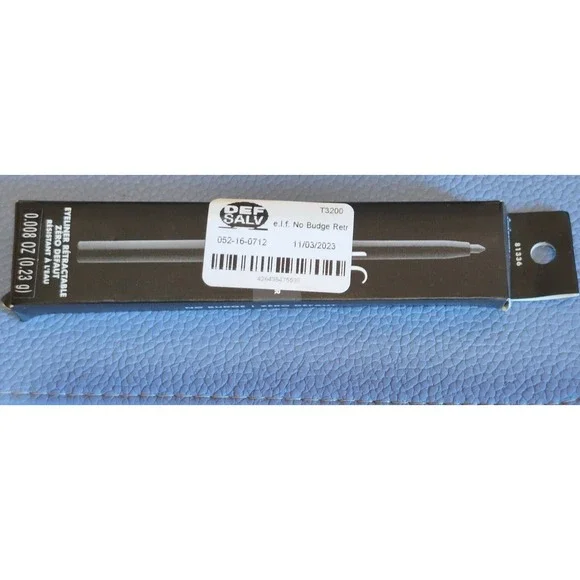 e.l.f. No Budge Retractable Eyeliner, Creamy Ultra-Pigmented Waterproof Charcoal