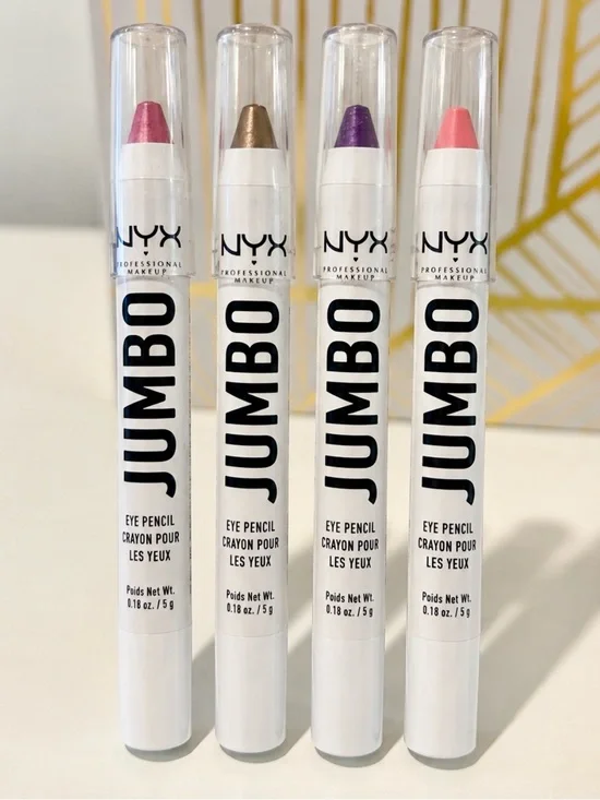 NYX Jumbo 4 piece Full Size Eye Pencil Set - New Factory Sealed