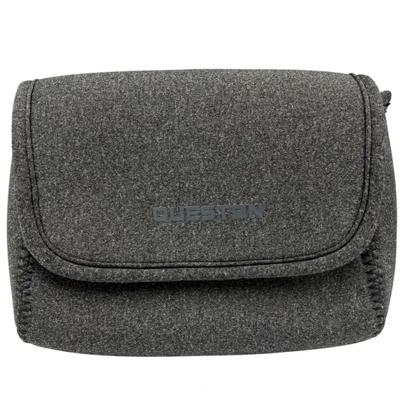 QUESTON Accessory Storage Bag Camera Pouch Case Gray Blue 5.75x4.25x1.60