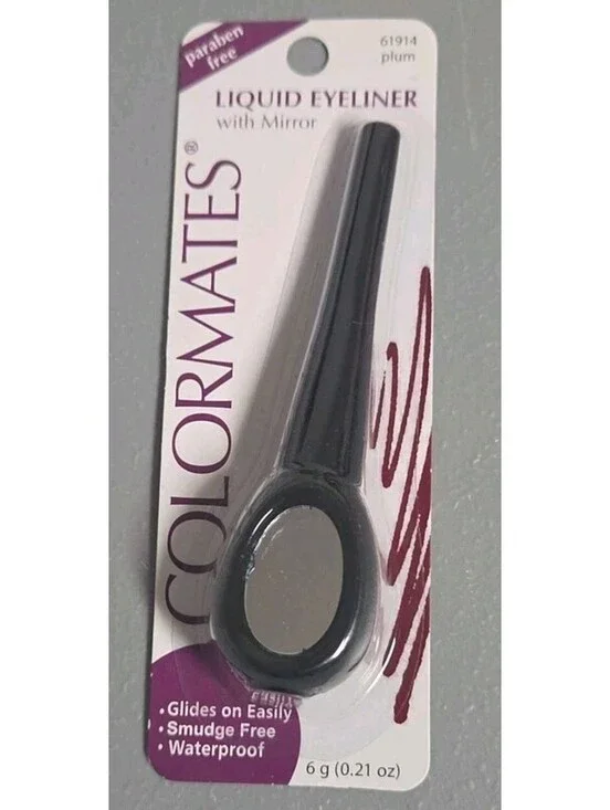 Colormates Liquid Eyeliner with Mirror Smudge Proof Waterproof 61914 Plum