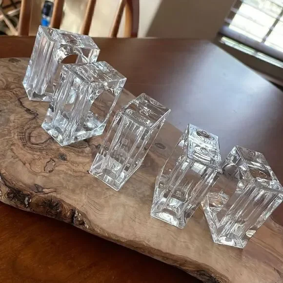 Set of 5 Acrylic Bud Vase Napkin Rings
