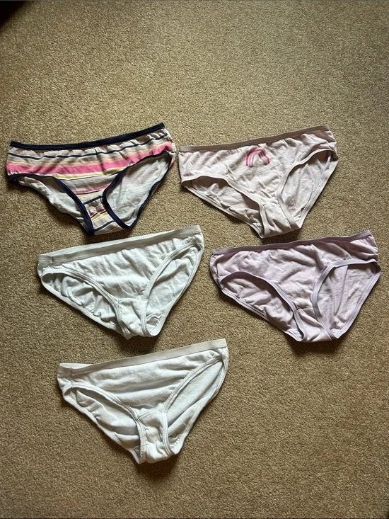Five pairs of girls underwear all size 12