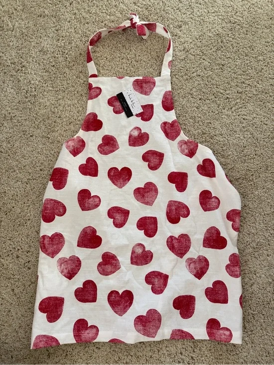 Red hearts Cooking Apron Nicole Miller