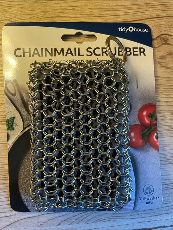 Chainmail Scrubber - Stainless Steel Silver Kitchen Scrubber