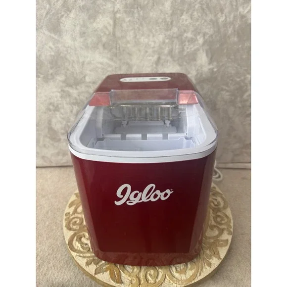 Igloo ICEB26RR Portable Countertop Ice Maker Machine Red 26lb Capacity 2.1L