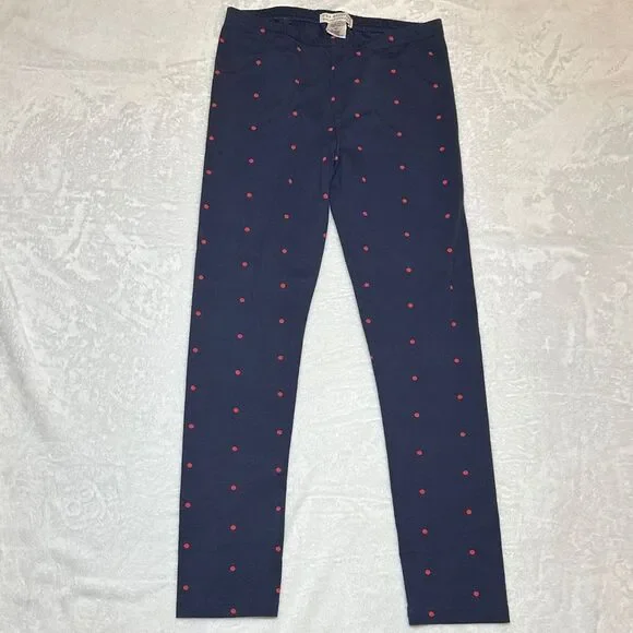 NWOT The Beaufort Bonnet co. Navy with red Polka Dot Leggings 10