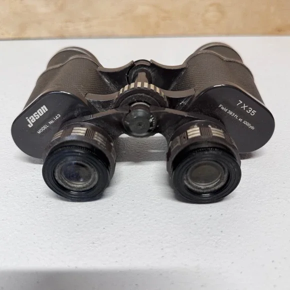 Vintage Jason Binoculars Black 7x35 Model 143 Field Optics