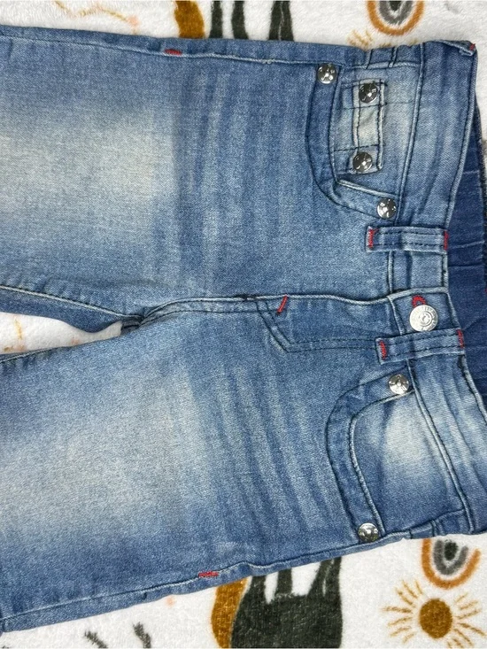 True Religion Girls Light Blue Distressed Denim Shorts