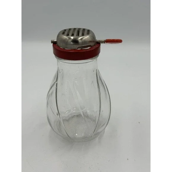 Vintage Federal Tool Corp Turn Key Nut Spice Grinder Red Lid Unique Kitchen Deco