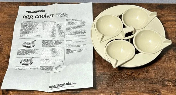 Vintage Micromeals Poached Egg Cooker w/ Original Instructions