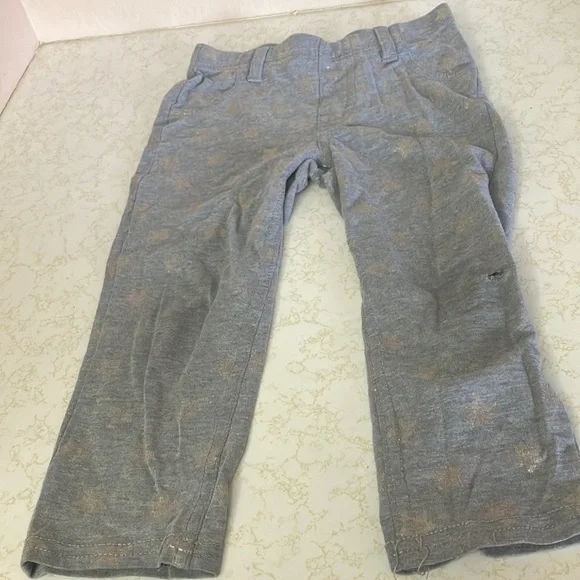 Toddlers Gray Patterned Pants 3t