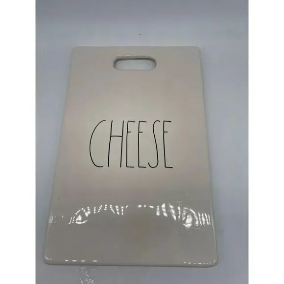 Rae Dunn White Ceramic Cheese Board