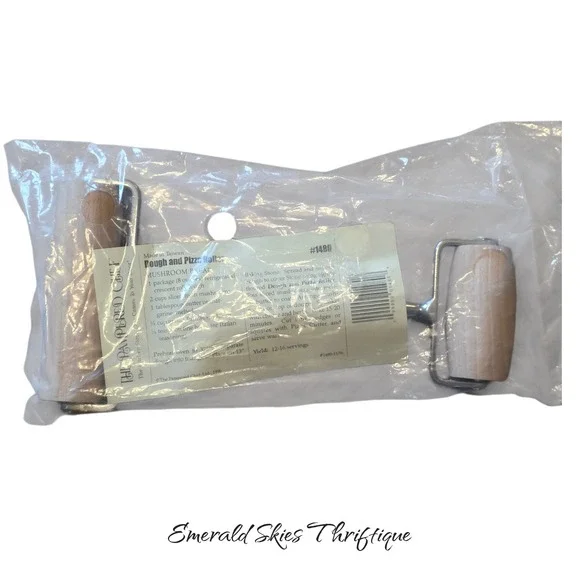 NWT Pampered Chef Pizza Dough Double Roller VINTAGE Sealed Bag #1480 free ship