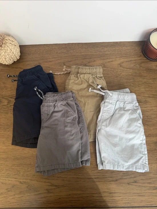 Cat & Jack Pull-On Shorts in Navy, Khaki, Gray, and Light Gray
