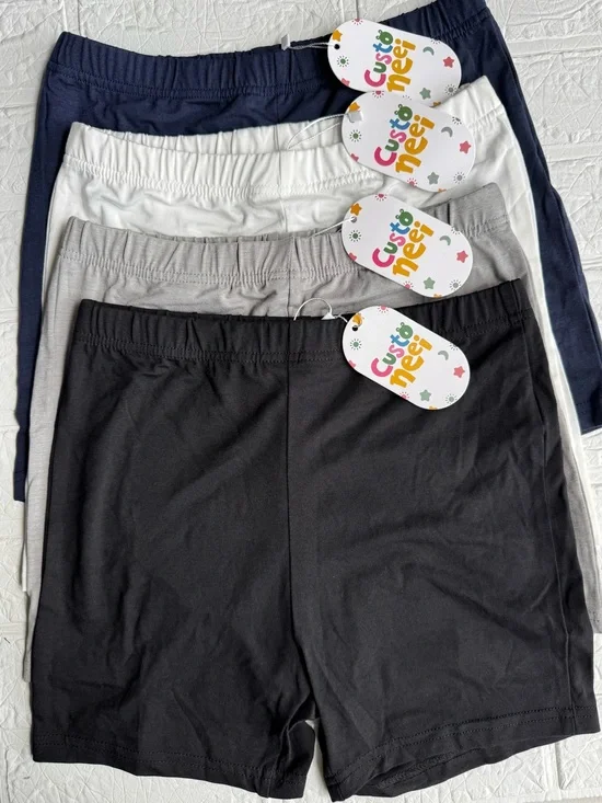New Cartwheel Shorts Girls Size 11-12Y Black, Gray, White, Navy - 4Pack